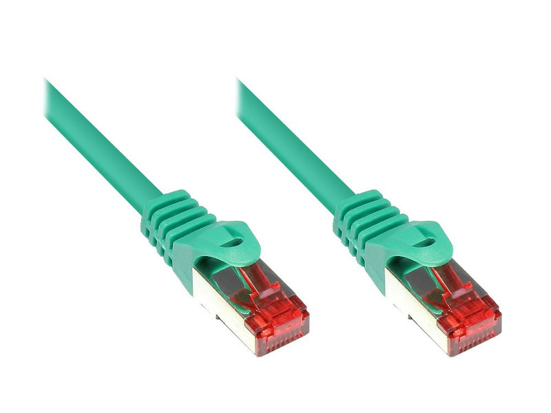 Goodconnections Network Cable With Protector Pestaña, CAT.6, S FTP, Pimf, Pvc, 250MHZ, Green 25M,