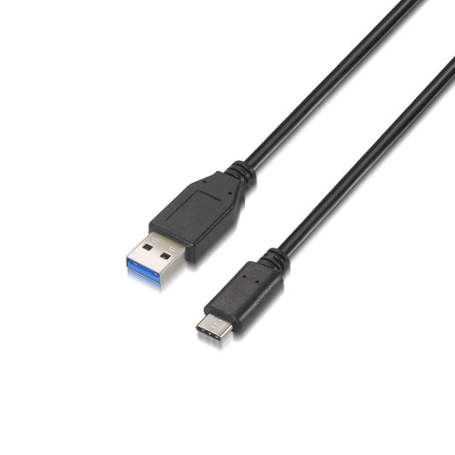 Aisens USB Cable 3.1 GEN2 10Gbps 3A - Type USB-C/m-a Male - 1M - Black — image 1