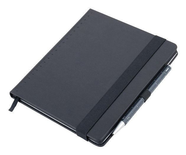 Troika Bloc Notas Black Slimpad A5 Dunkelblauer Stift
