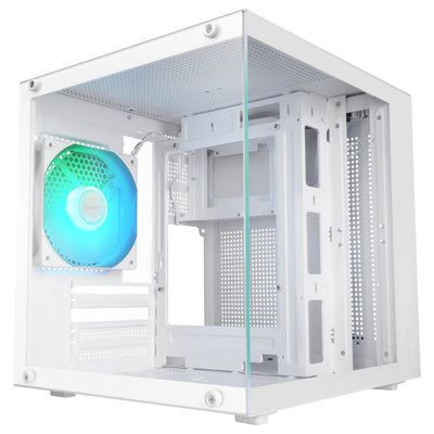 Mars Gaming Box Minitorre microATX Mccube White Box microATX / 1×3.5' HDD + 2×2.5' SSD / 1×ARGB / Up To 5×120M — image 1