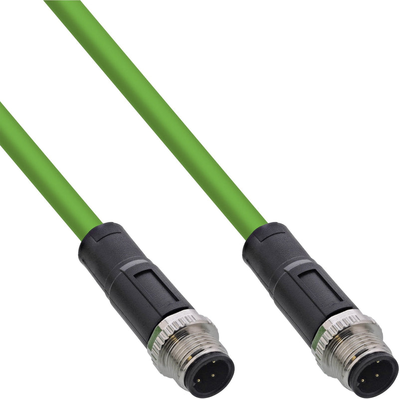 Inline® Industrial Network Cable M12 4-PIN D-coded Male/Male, Pur 10M