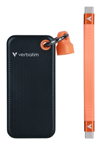 Verbatim SSD 256GB, USB 3.2, Type-c, Pocket, Black/Orange — image 1