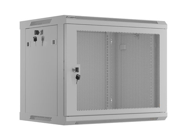 Lanberg Wall-mount Rack 19 9U 600X450 Perforated Grey Flat Pack