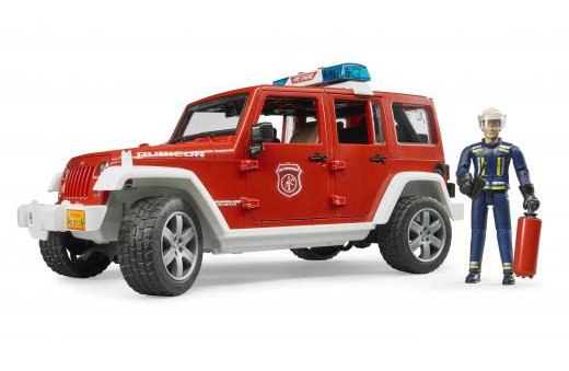 Bruder Jeep Wrangler Unlimitedrubicon Bomberos With Muñeco 02528