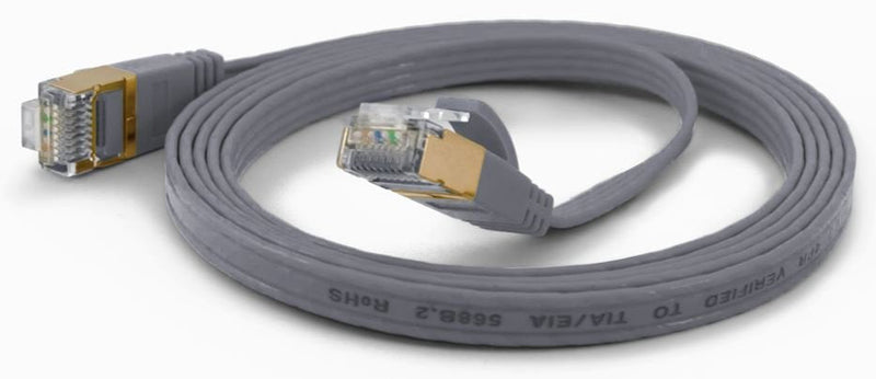 Wantecwire FTP, Cable Ultra-slim CAT.6A, Q 1,6X6,5MM, Grey Length 1,50M