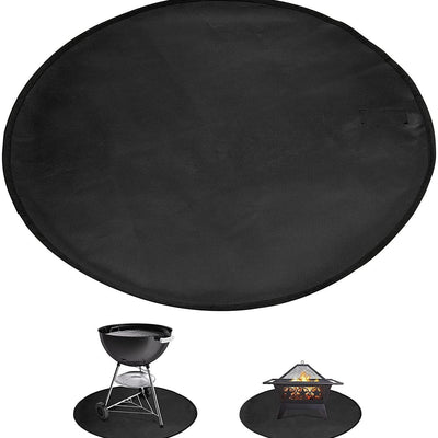 Liquid Silicone-coated Black Round Fireproof Mat For Ovens