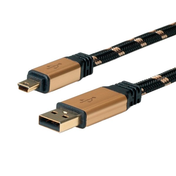 Roline Gold USB 2.0 Cable Type a - 5-PIN Mini, 3M