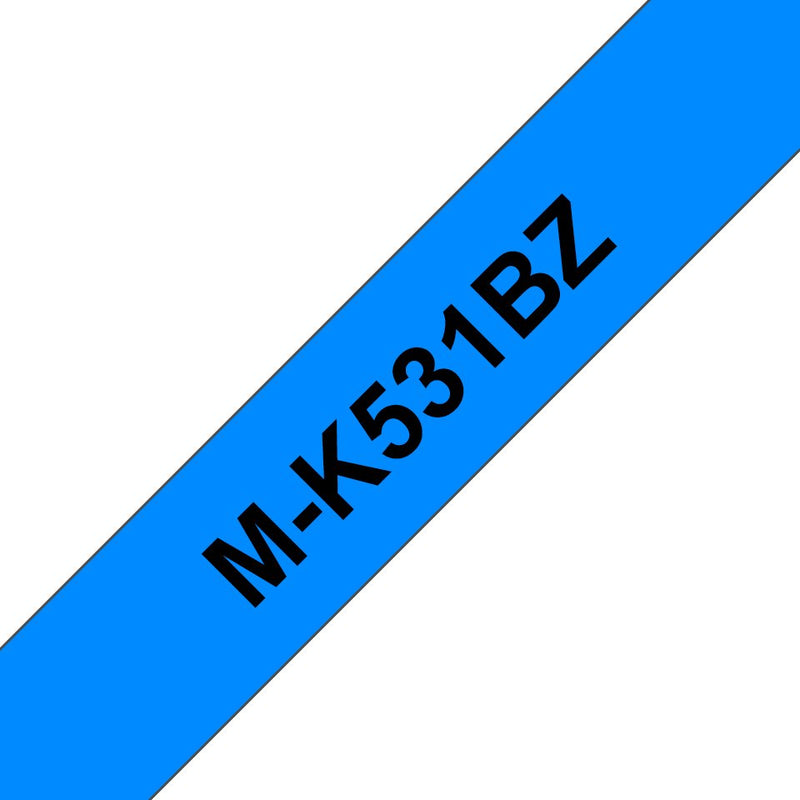 Brother Labelling Tape - 12MM, Black/Blue, Blister Tape Printer Labels M