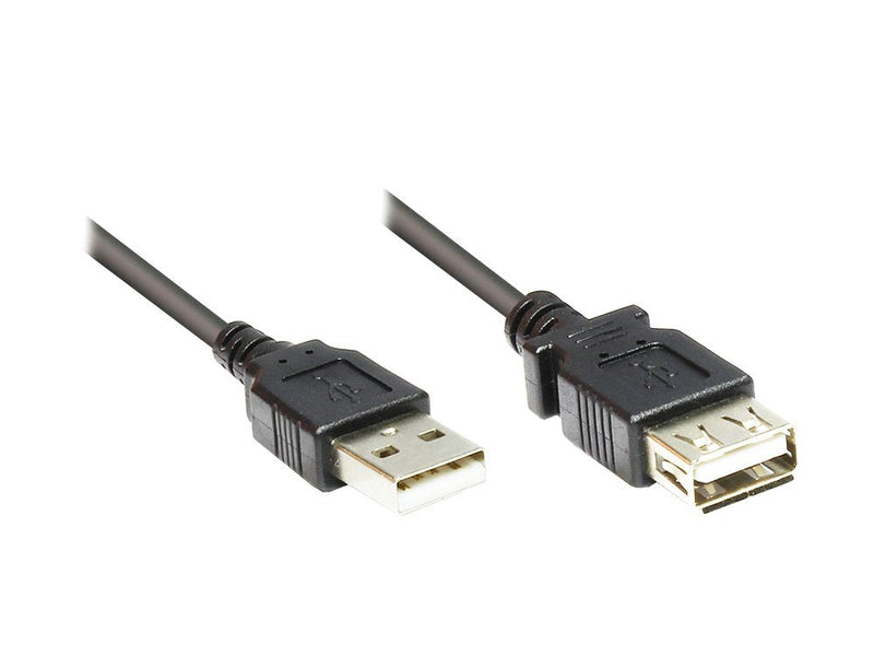 Alcasa 2511-OF03S USB Cable USB 2.0 0,3M USB a Black