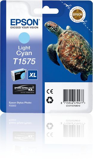 Epson Genuine Ink Cyan Claro T1575 25,9ML R/3000