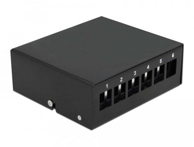 Delock Keystone Patchpanel 6 Port Black — image 1