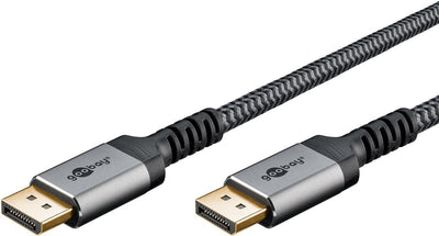 Cable 5,00M Black DisplayPort 1.2 Male a HDMI 2,0 Male 4K/60 HZ Housing Aluminium Gold Nylon Blister Flexiplus — image 1