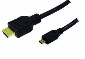 Logilink HDMI Cable / Microhdmi, 2M HDMI Type a Standard HDMI Type D (micro) Black