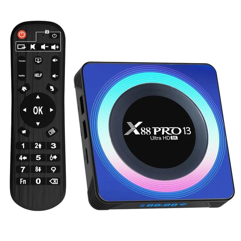 Android TV X88 Pro 13 4GB/64GB Box Acrílica Android 13