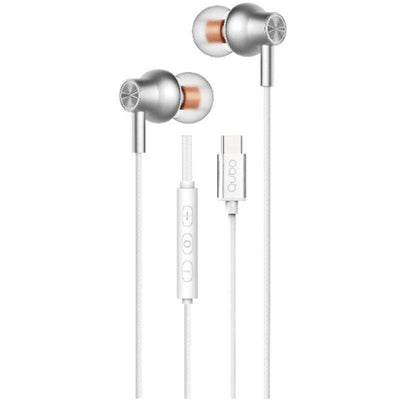 Qubo Headphones Intrauditivos AU-300C With Microphone USB Type-c White — image 1