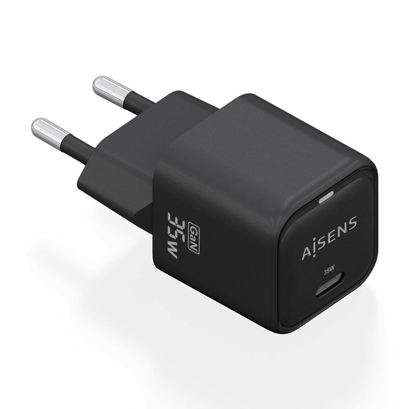 Aisens Charger GaN 35W, 1x USB-C PD 3.0 QC4.0, Black