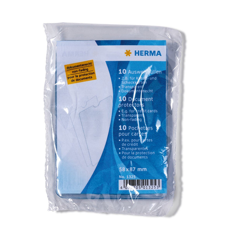 Herma 1X10 Id Card Sleeves 58X87 1325