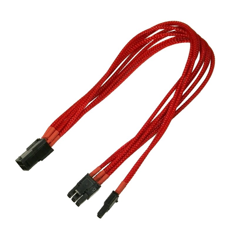 Nanoxia Cable Pci- And 6A 6 + 2 Pines, 30CM, Sencillo, Red