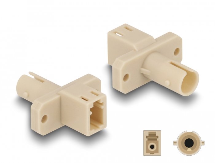 Delock Lwl Hybrid Empalme Lc Simplex Connector Female a St Simplex Connector Female Beige