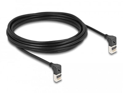 Delock Network Cable RJ45 CAT.6A S/FTP Slim 90° Oben / Oben Angular 5M — image 1