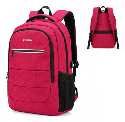 Subblim Backpack City Plus Backpack Laptops Up To 15.6' Port USB Red — image 1
