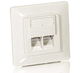 Roseta Recessed Categoria 5E 2 Hembras (RAL9010) — image 1