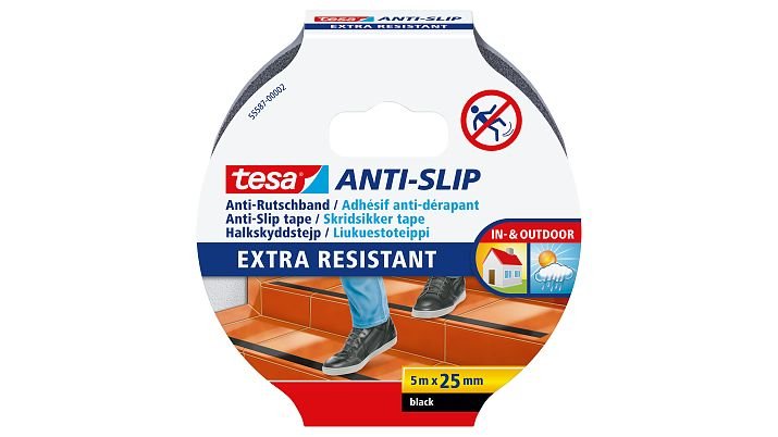 Tesa Tape Non-slip , Black 5M X 25MM