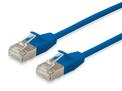 Equip Network Cable CAT.6A Slim F FTP 2x RJ45 1.50M Blue Lszh — image 1