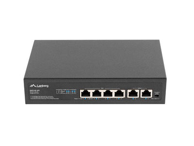 Lanberg PoE + Switch Rack 10/19 RSFE-4P-2FE-60 — image 1