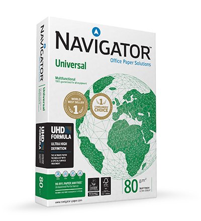 Navigator 1 Paquete Paper Universal X 500 Hojas A4 80 Gr White — image 1
