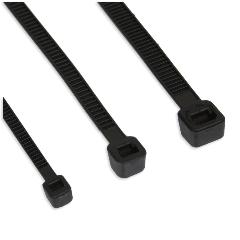 Inline Cable Ties Long 350MM Wide 4,8MM Black 100 Units