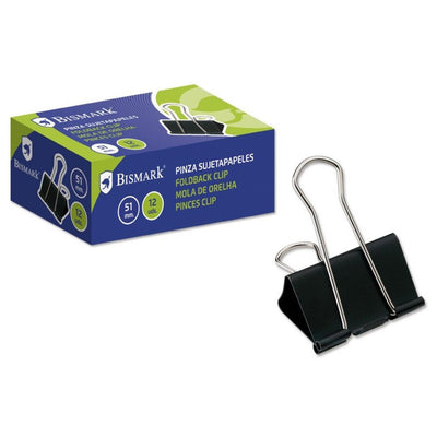 Bismark Pinza Sujetapapeles Metalica 51MM - Shovel Abatible - Colour Black — image 1