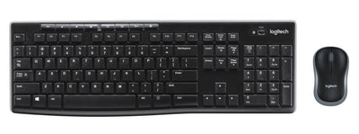 Logitech Keyboard Italian Wireless Combo MK270 Mouse Included USB QWERTY Black — image 1