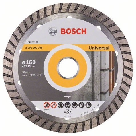 Bosch Professional - Drive Corte Diamante Standard Universal Turbo (piedra, 150 X 22.23 2.5 10MM, Accesorios A — image 1