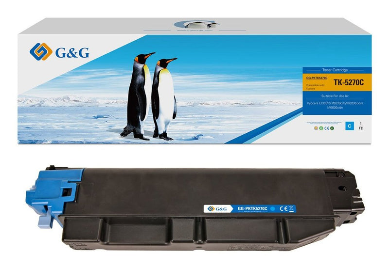 G&g Toner Compatible With Kyocera TK-5270C