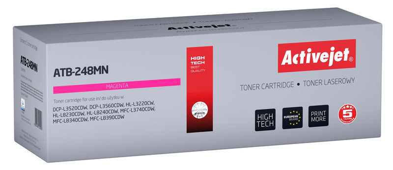Activejet Toner Compatible Brother Spare Part Brother TN248M Supreme 1000 Páginas Violet