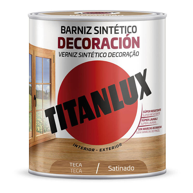 Titanlux Barniz Sintético Decoración Satinado Teca 250ML M11100914
