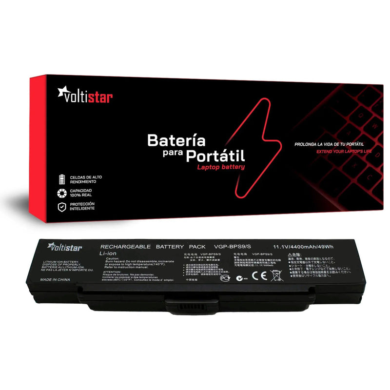 Battery Laptop Sony Vaio BPS9 BPL9 VGP-BPS9 VGN-NR10M/S