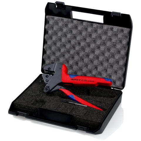 Knipex Pliers With Sistema Entallado 97 43 200, Pliers Entallar Red/Blue Without Insertos Entallar, Case 97 43