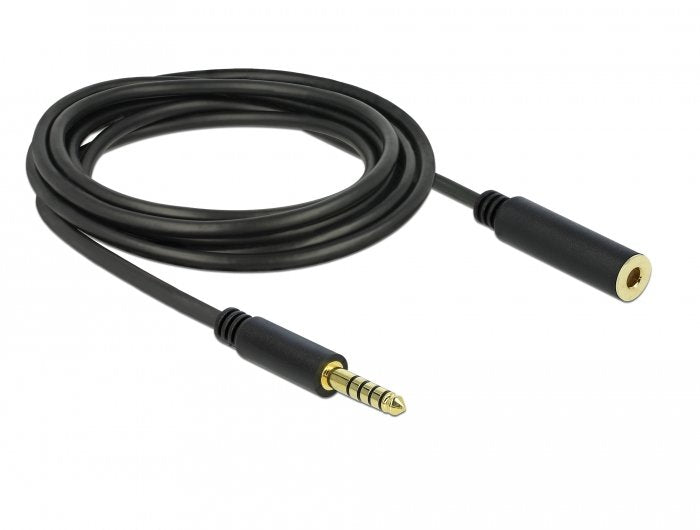 Delock Cable Alargador Klinke 4,4MM 5 Pin Connector Male a Female 3M Black