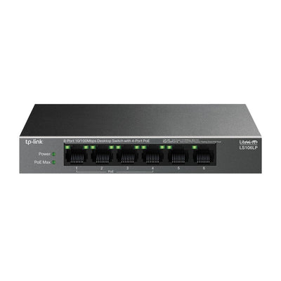 TP-Link Switch No Gestionable LS106LP Litewave 6P 10/100 4P PoE + Desktop Housing Metal No Rack — image 1