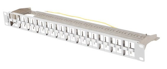 Lanberg Panel Connection Ciego 48 Ports 1U, 19 FTP Módulos Keystone, Grey