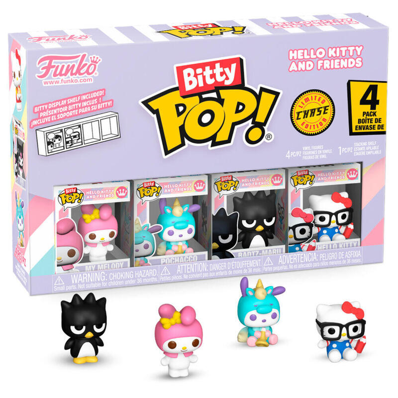 Blíster 4 Figuras Bitty Pop Hello Kitty Y Friends My Melody