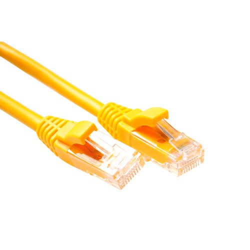 Yellow 10 Meter U UTP CAT.5E Patch Cable Component Level With RJ45 Connectors