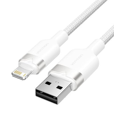 Vention USB Cable Lightning Lanwh USB Male Lightning Male 480Mbps 2M White