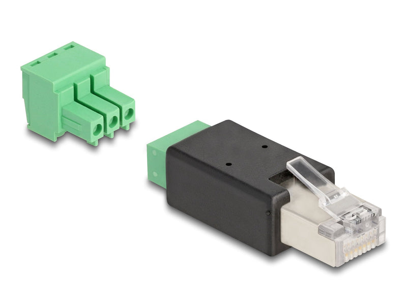 Delock 66607 Adaptador RJ45 Male a Bloque Terminals 3 Pines 2 Piezas