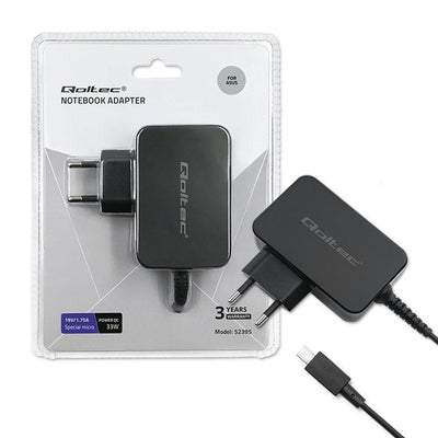 Qoltec 52395 Power Adapter Fo Asus 33W 19V 1.75A Special Micro USB — image 1