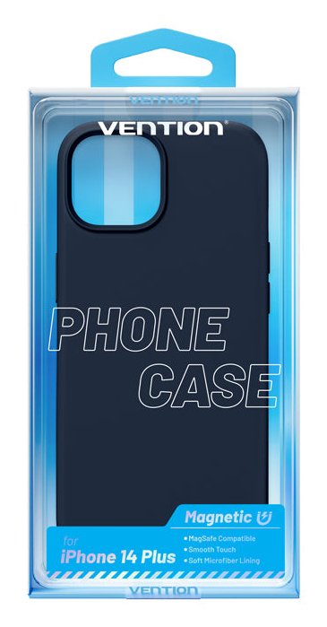 Vention Case Silicone With Magsafe KUEL0-20 Compatible With Iphone 14 Plus Blue