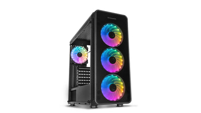 Nox PC Case ATX Hummer Tgm Rainbow 1XUSB3.0 2XUSB2.0 Black RGB — image 1