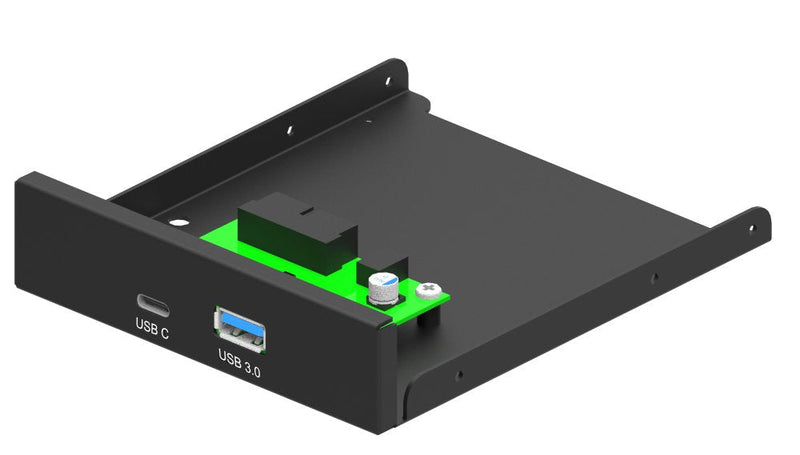 Gembird Panel Front Internal PC 3,5'', Port USB 3.1 Type a + Type-c, Black FDI3-U3C-01